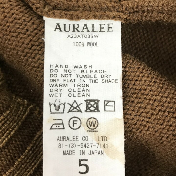 楽天市場】【中古】AURALEE 23AW【WASHED FRENCH MERINO KNIT TURTLE 