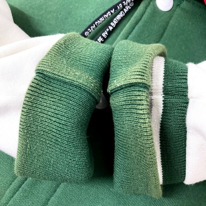 楽天市場】【中古】AAPE BY A BATHING APE スタジャン グリーン 