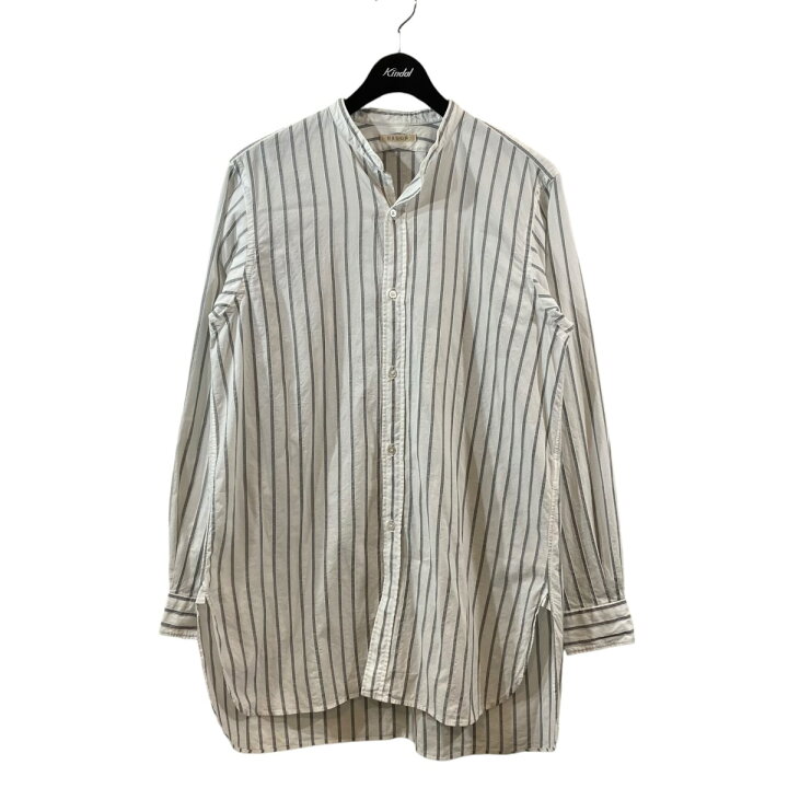 楽天市場】【中古】HEUGN Rob コットンリネンストライプバンドカラー 