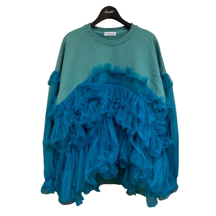 楽天市場】【中古】VIVIANO23AW Gathered Tulle Trimmed Sweat  