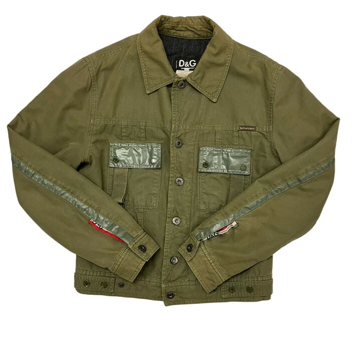 楽天市場】【中古】DOLCE ＆ GABBANA ミリタリージャケット カーキ 