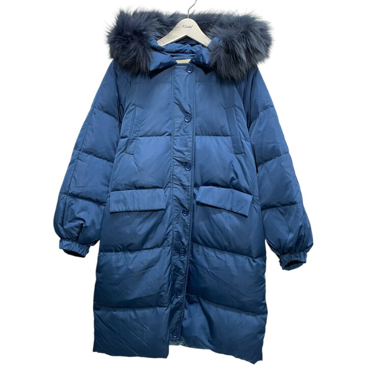 楽天市場】【中古】AMAIL フォックスファーダウンコート ブルー サイズ 