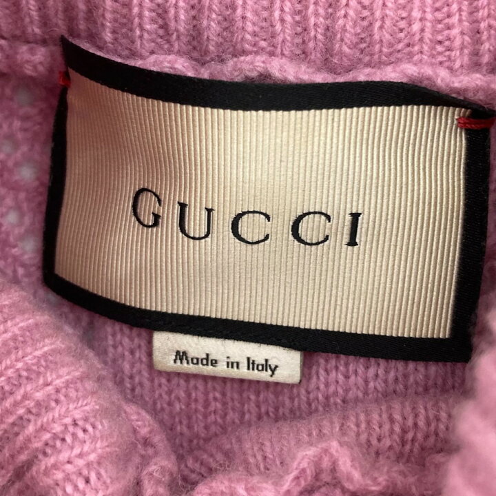 楽天市場】【中古】GUCCIフリルニット ピンク サイズ：M【価格見直し  