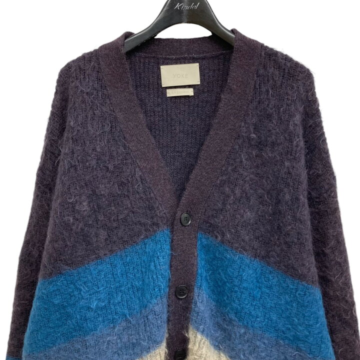 楽天市場】【中古】YOKE23AW MOHAIR BORDER CARDIGAN モヘアボーダー 