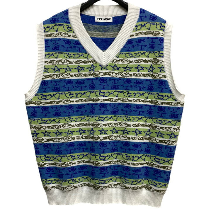 楽天市場】【中古】TTT MSW 23SS Graffiti Knit Vestニットベスト 