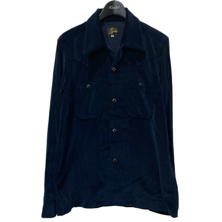 楽天市場】【中古】Needlesベロアウエスタンシャツ ネイビー サイズ：M 