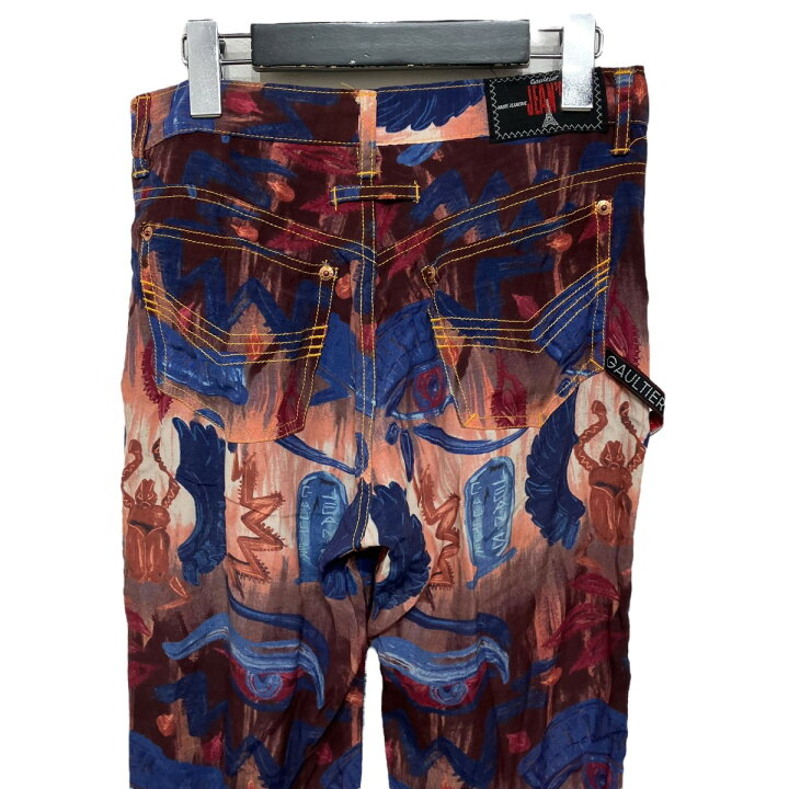 楽天市場】【中古】GAULTIER JEANS 転写プリント 総柄パンツ ブラウン 