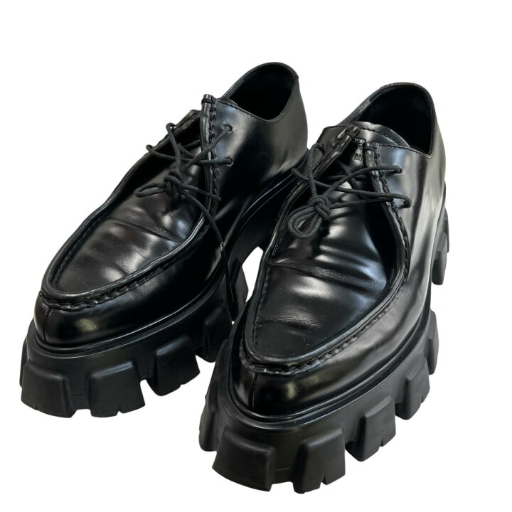 楽天市場】【中古】PRADA モノリス ブラッシュドレザー レースシューズ 