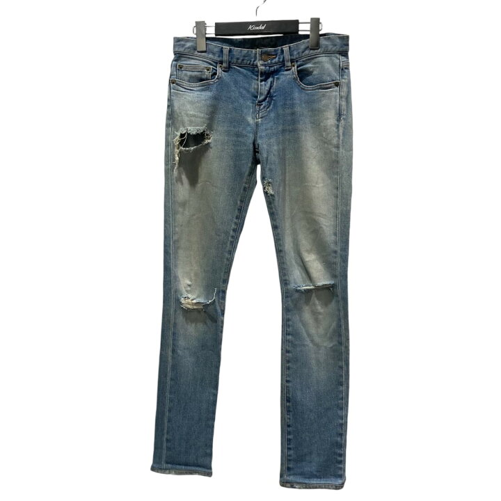 楽天市場】【中古】Saint Laurent Paris ダメージデニムパンツ 421227  