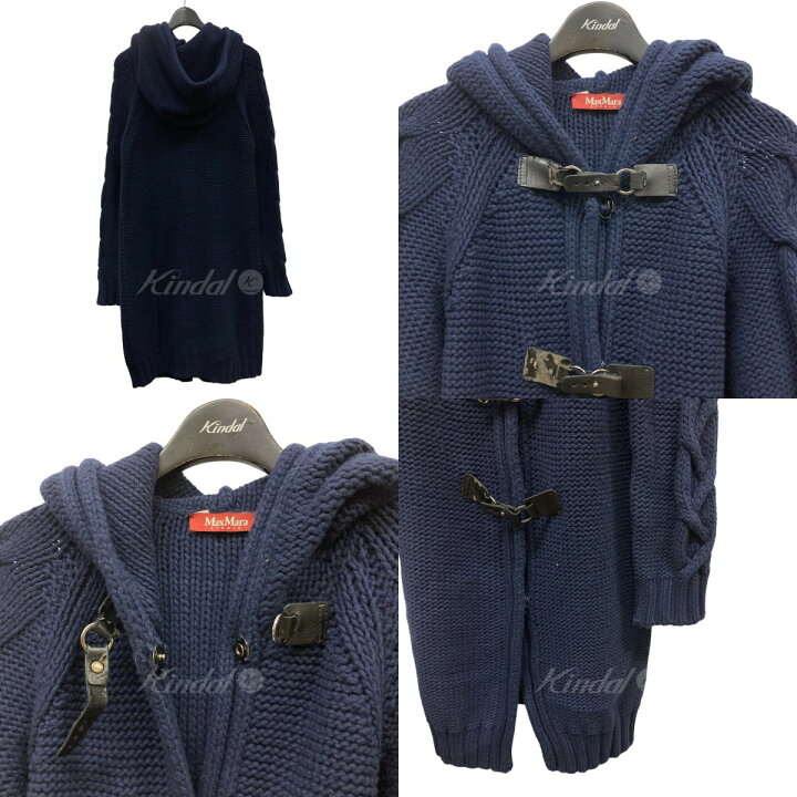 楽天市場】【中古】Max Mara Studioダッフルフーディニットコート  