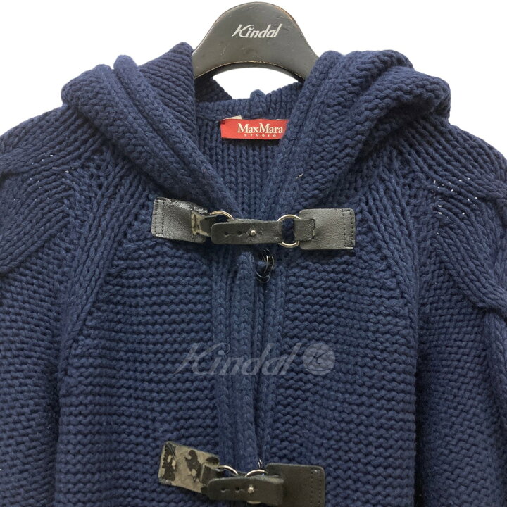 楽天市場】【中古】Max Mara Studioダッフルフーディニットコート  