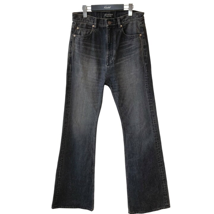楽天市場】【中古】BALENCIAGA加工フレアデニム 773760 TBP47 ブラック 