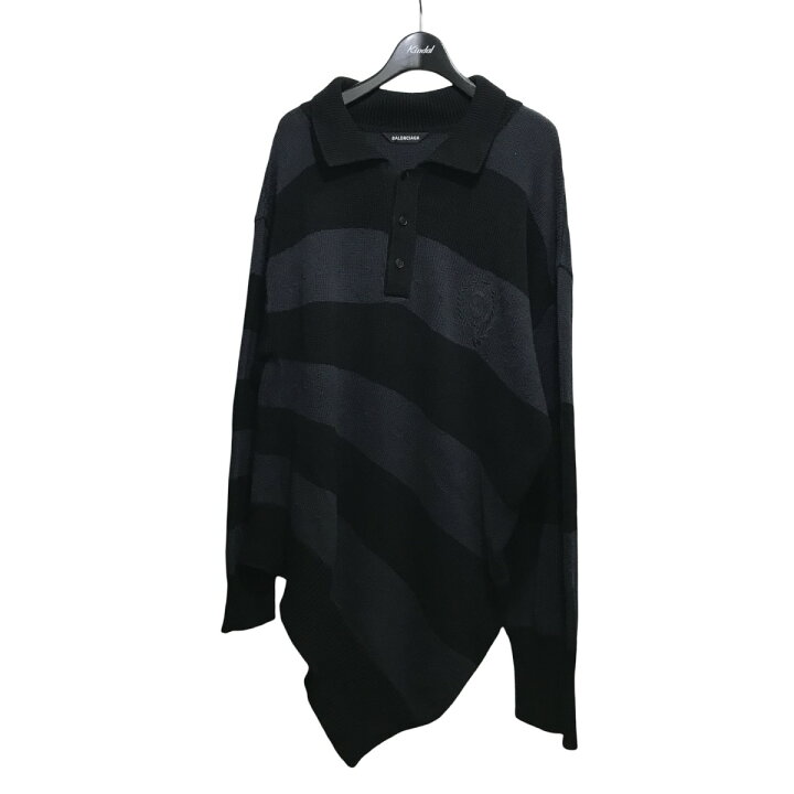 楽天市場】【中古】BALENCIAGA ポロ ストライプ コットン ニット  