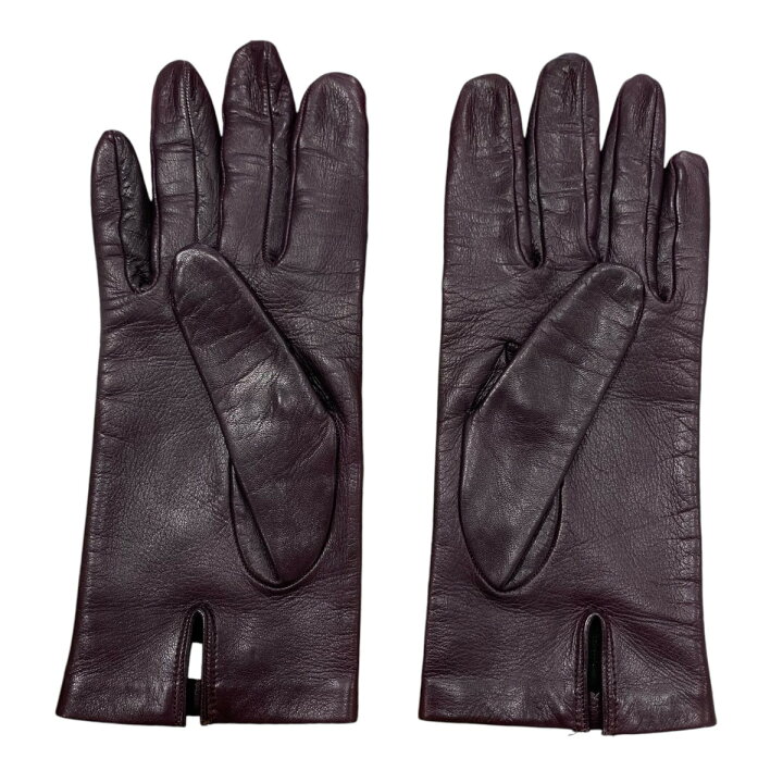 楽天市場】【中古】DRIES VAN NOTEN レザーグローブ ワインレッド  