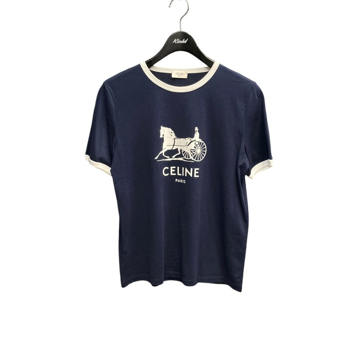 楽天市場】【中古】CELINE クルーネックリンガーTシャツ 2X575501F 