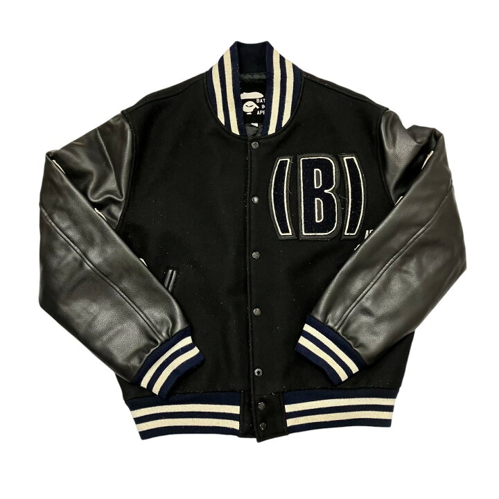 楽天市場】【中古】A BATHING APE スタジャン ブラック サイズ：L  
