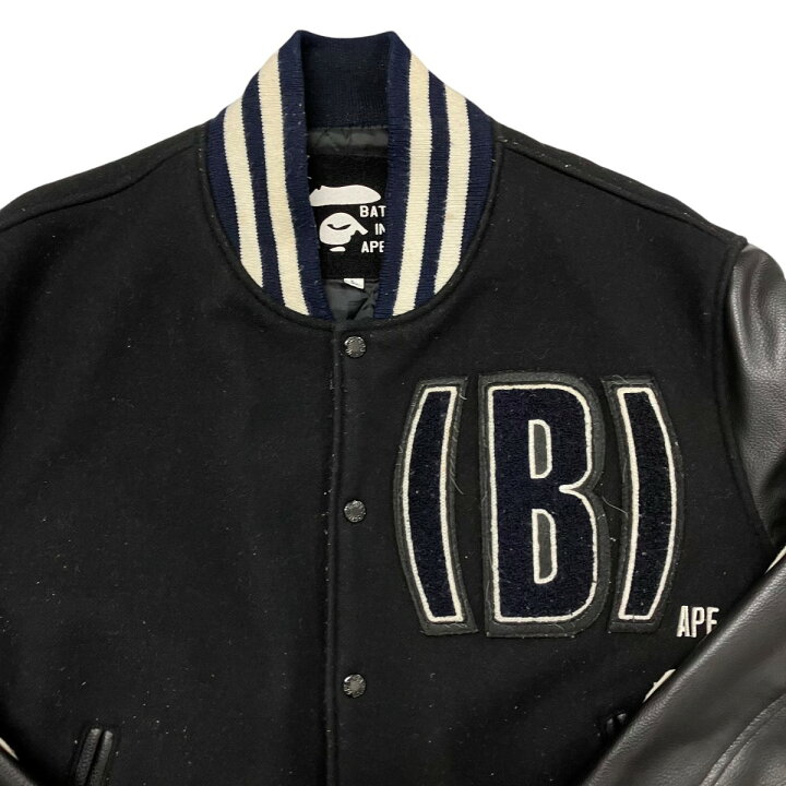 楽天市場】【中古】A BATHING APE スタジャン ブラック サイズ：L 