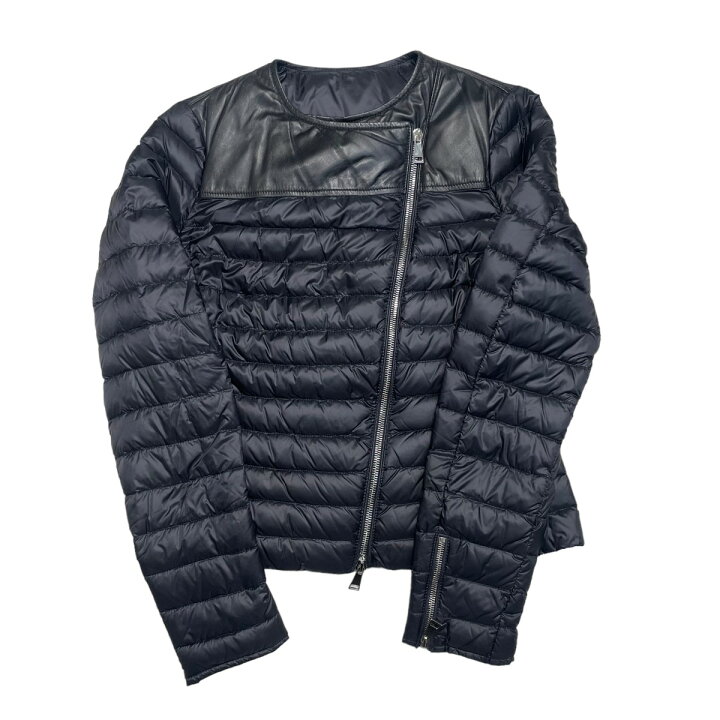 楽天市場】【中古】MONCLER ABEBA ライダースダウンジャケット  