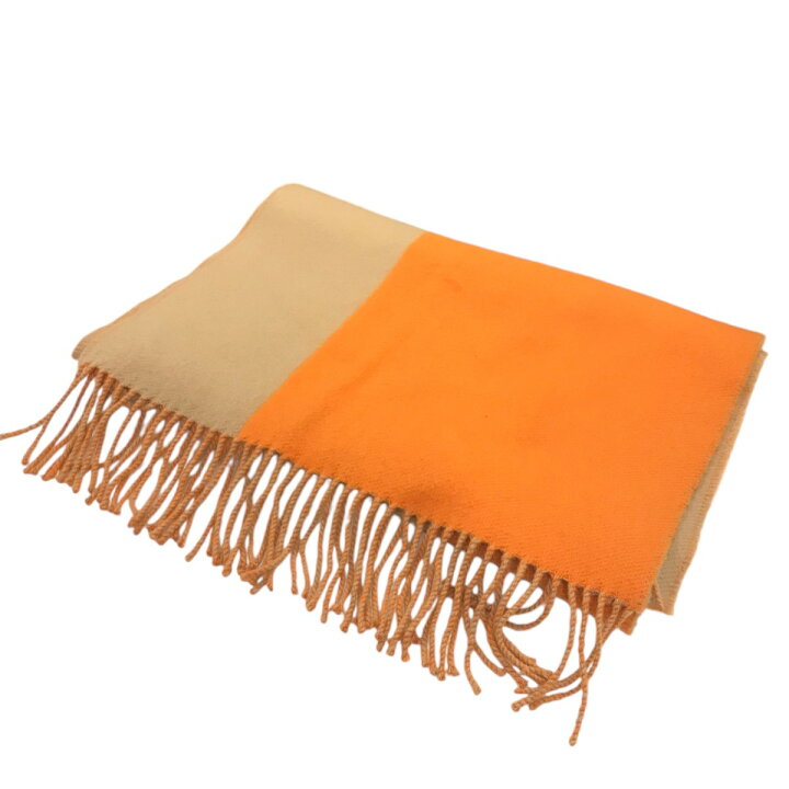 楽天市場】【中古】HERMES カシミヤ2トーンマフラー ライトブラウン  