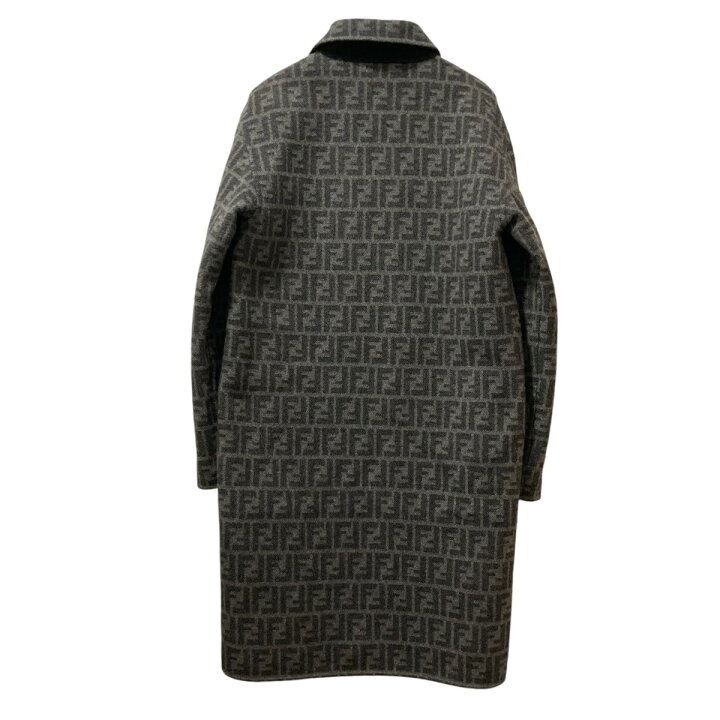楽天市場】【中古】FENDI ズッカ柄 カシミヤリバーシブルコート グレー 