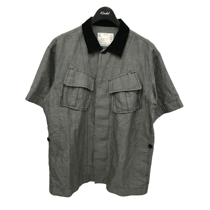 楽天市場】【中古】sacai Dungaree Shirt 半袖シャツ 17-01234M グレー 