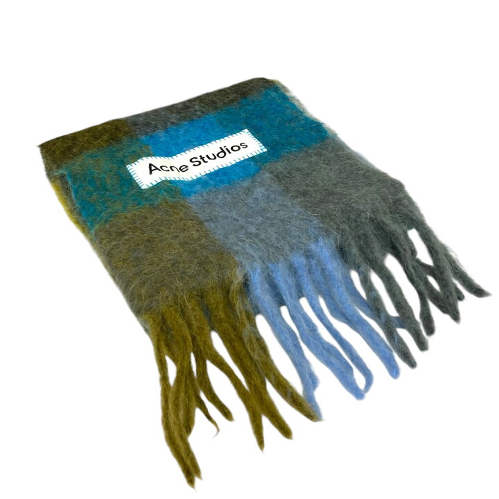 楽天市場】【中古】ACNE STUDIOS チェックモヘアマフラー グリーン 