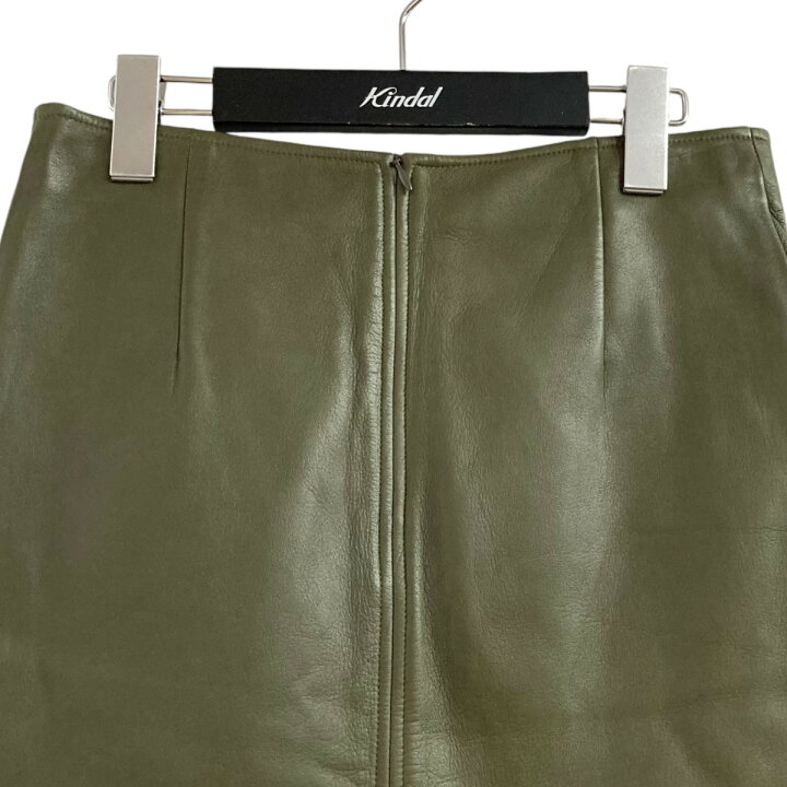 楽天市場】【中古】CELINE レザースカート 2 2J32／5167 オリーブ  