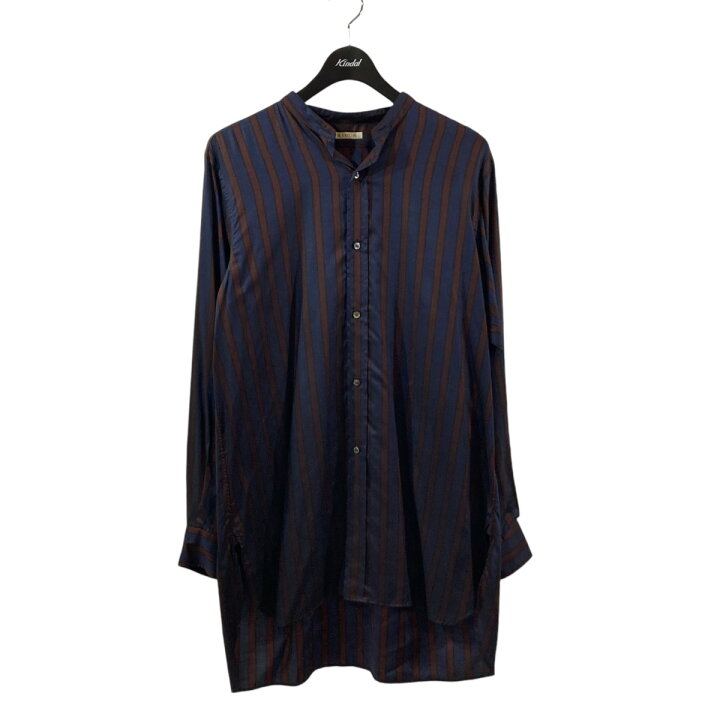 楽天市場】【中古】HEUGN ストライプ ノーカラーシャツ SHIRT 077 
