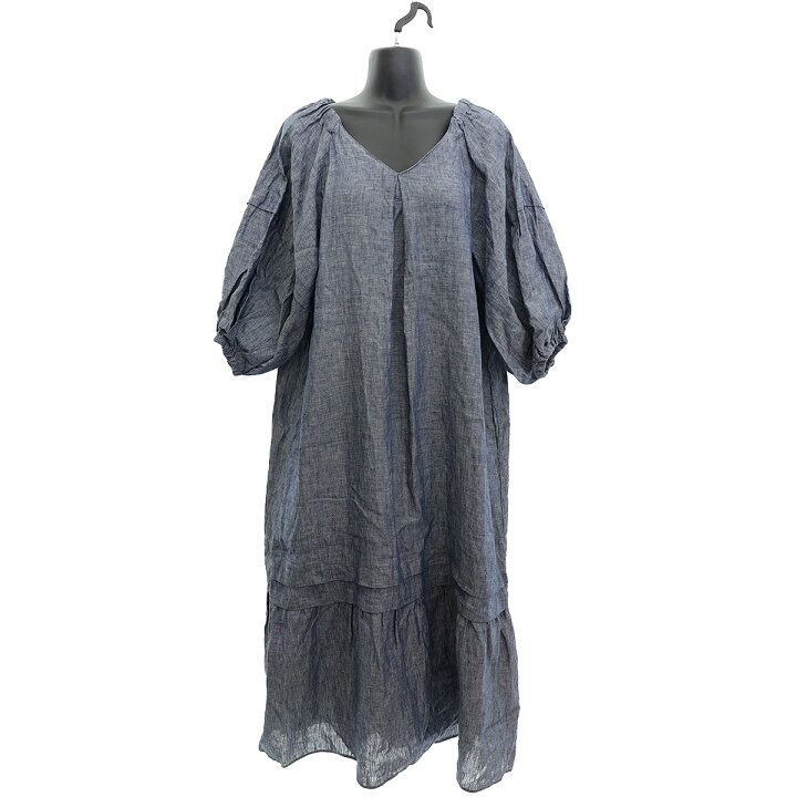 楽天市場】【中古】HUG O WaR リネンワンピース ブルー サイズ：2 
