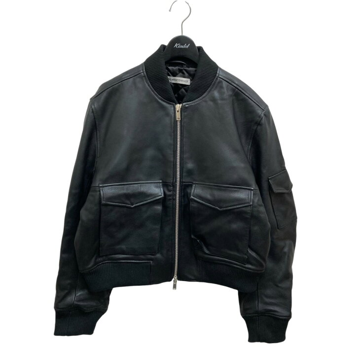 楽天市場】【中古】NO MAINTENANCELAMBSKIN CARGO BOMBER レザー 