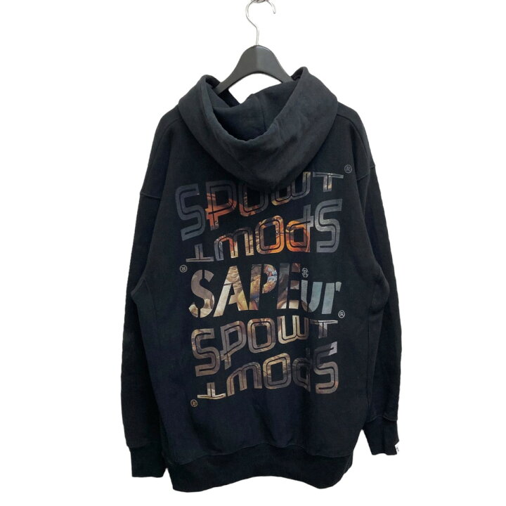 楽天市場】【中古】SAPEur×SPOWT パーカー ブラック サイズ：XL  