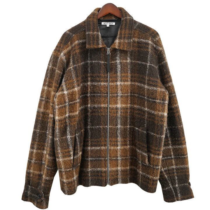 楽天市場】【中古】ROLD SKOV ウールチェックジャケット ブラウン 