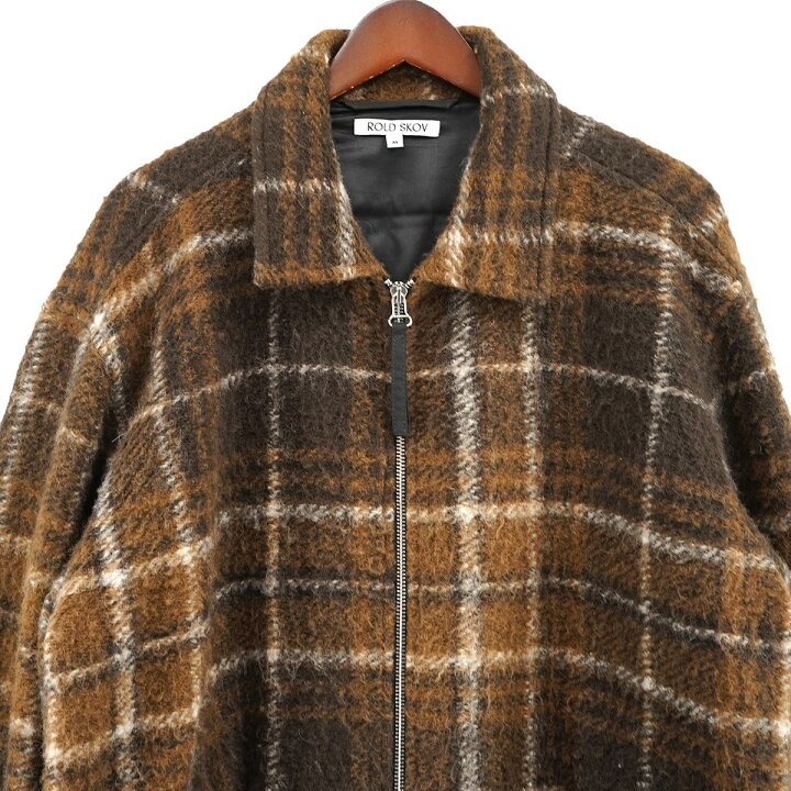 楽天市場】【中古】ROLD SKOV ウールチェックジャケット ブラウン 