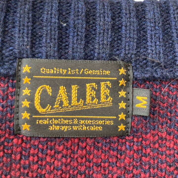 楽天市場】【中古】CALEEイーグル総柄 ニットセーター ネイビー 