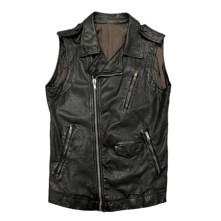 楽天市場】【中古】RICK OWENS08AW Stooges Vest レザーベスト RU3764 