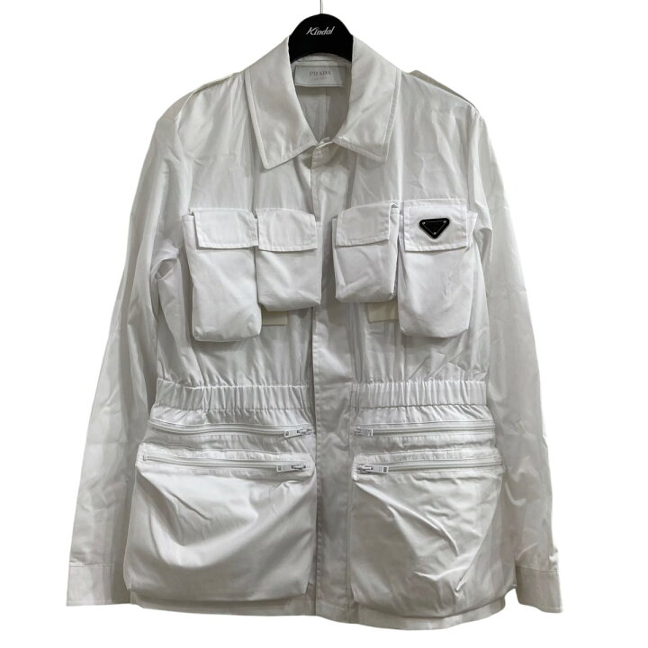 楽天市場】【中古】PRADA Re-Nylonコットン サファリジャケット SGC553  