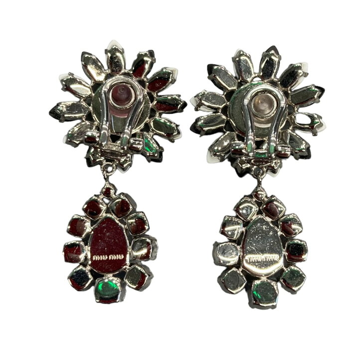 楽天市場】【中古】miu miu ビジューイヤリング シルバー サイズ 