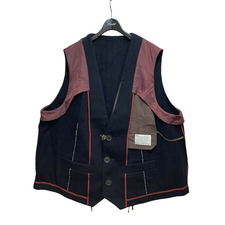 楽天市場】【中古】KOLOR23AW W／Nyダブルクロスメルトンベスト 23WCM 