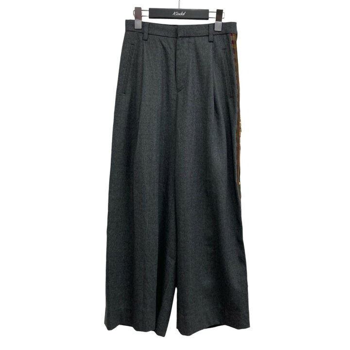 楽天市場】【中古】KOLORサイドチェーンラインワイドパンツ グレー  
