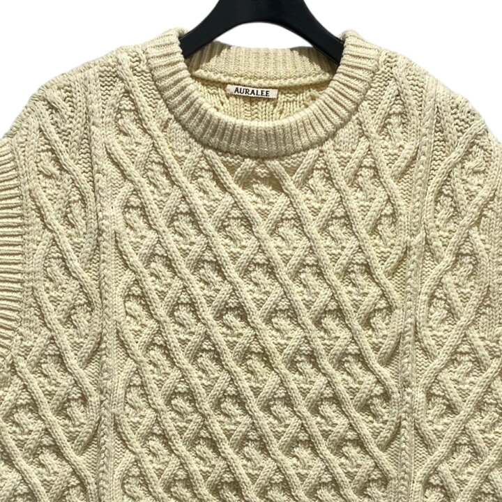 楽天市場】【中古】AURALEE HARD TWIST MERINO ARAN KNIT VEST ニット 