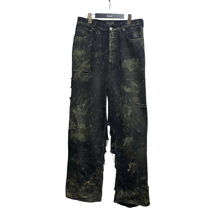 楽天市場】【中古】BALENCIAGAスーパーデストロイ加工バギーデニム 