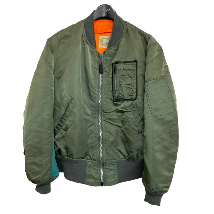 楽天市場】【中古】CYDERHOUSE リメイクMA-1ジャケット オリーブ 