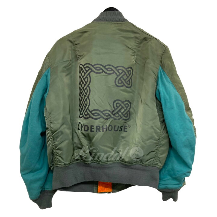 楽天市場】【中古】CYDERHOUSE リメイクMA-1ジャケット オリーブ  