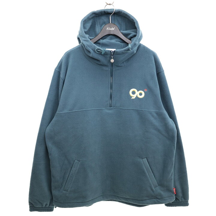 楽天市場】【中古】9090 90 Logo Hooded Fleece Jacket ハーフジップ  