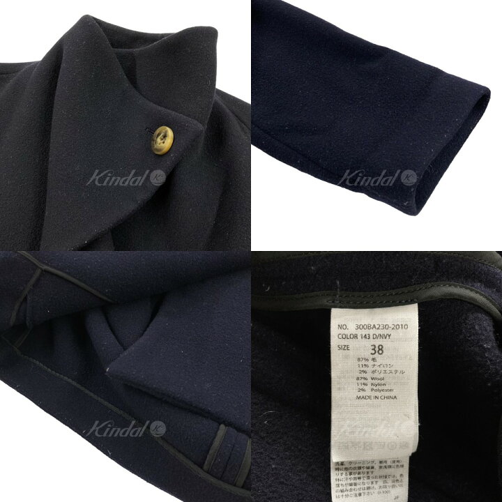 楽天市場】【中古】ENFOLD ショートコート ネイビー サイズ：38  