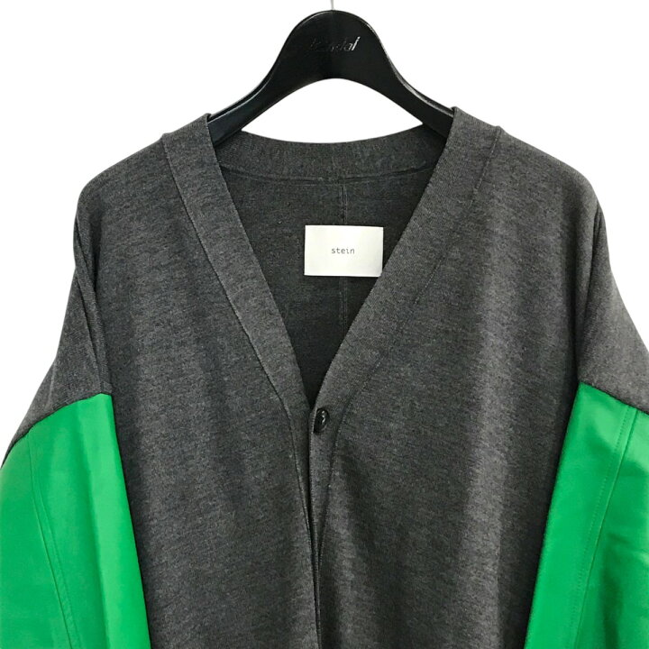 楽天市場】【中古】stein「LEATHER SLEEVES HIGH COUNT KNIT CARDIGAN 
