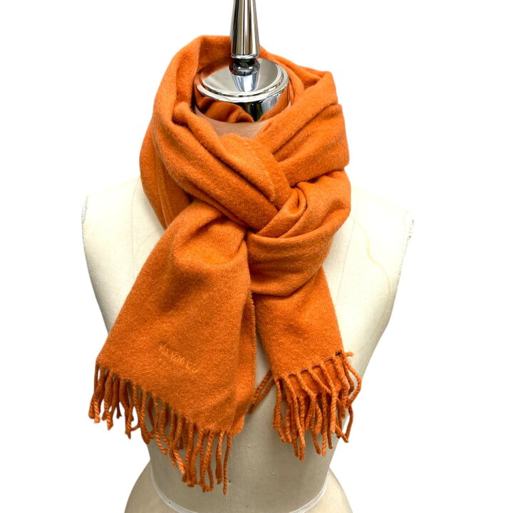 楽天市場】【中古】HERMES カシミヤマフラー オレンジ サイズ：ONE  