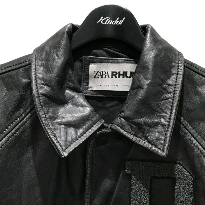 楽天市場】【中古】ZARA×RHUIGI レザージャケット ブラック サイズ：M 