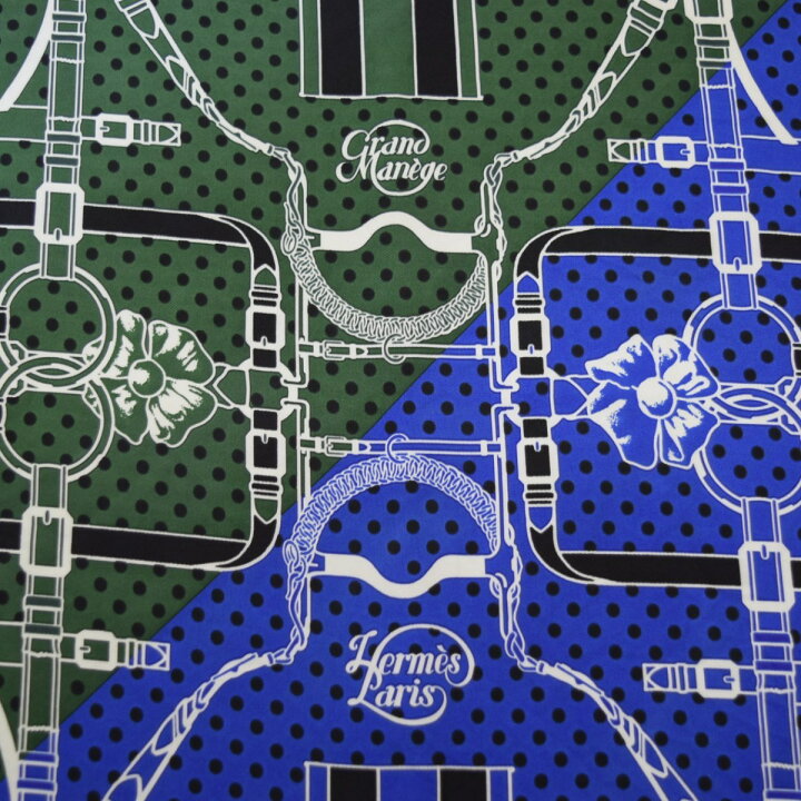楽天市場】【中古】HERMES カレ55 Grand Manege Cut シルクバンダナ 