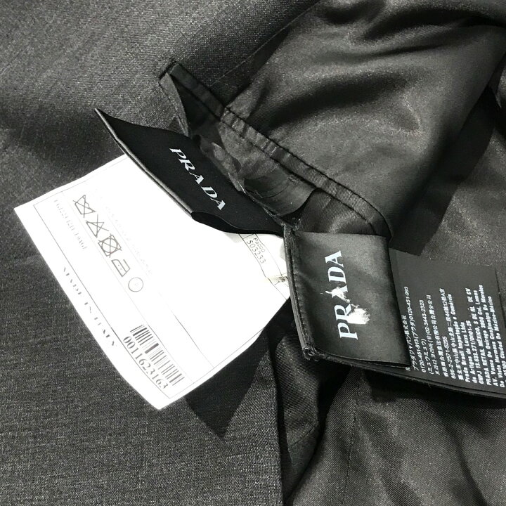 楽天市場】【中古】PRADA テーラードジャケット UGI223 ダークグレー  